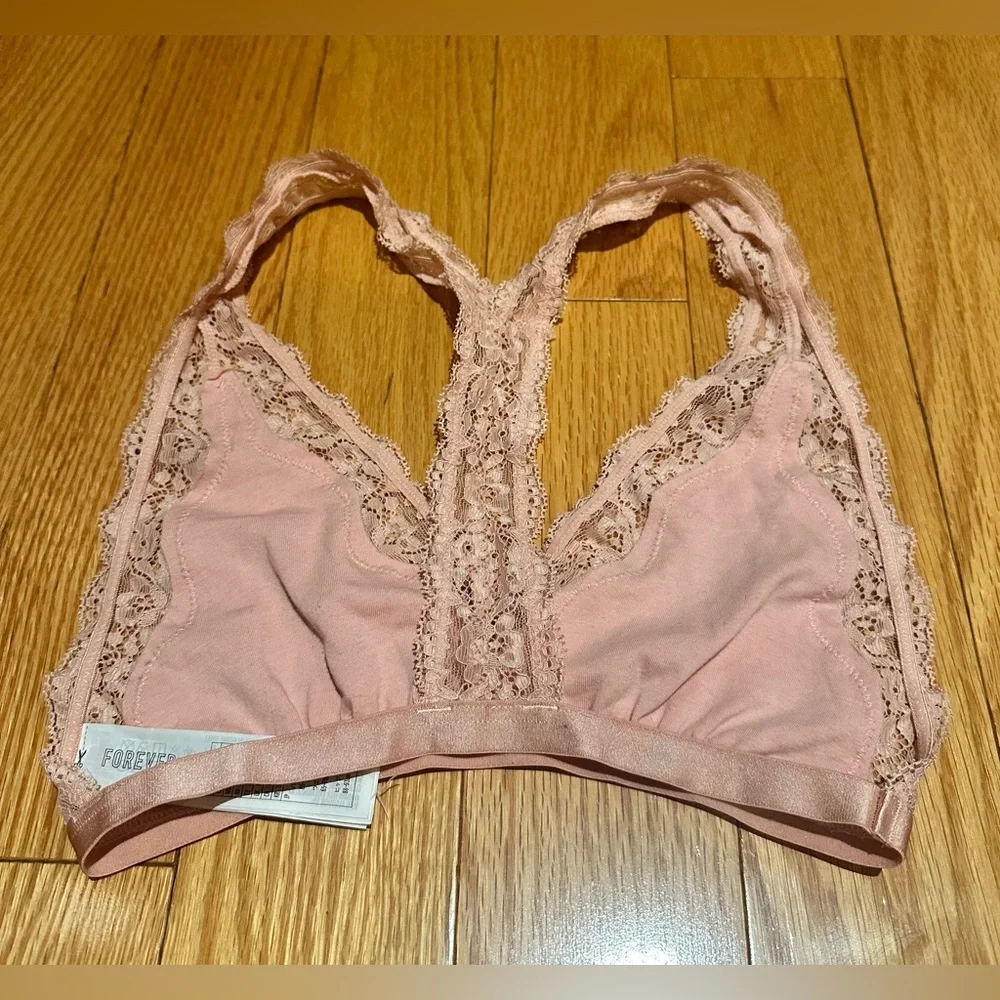 Bandeau pink lace forever 21 women’s small coquette - Picture 3 of 5